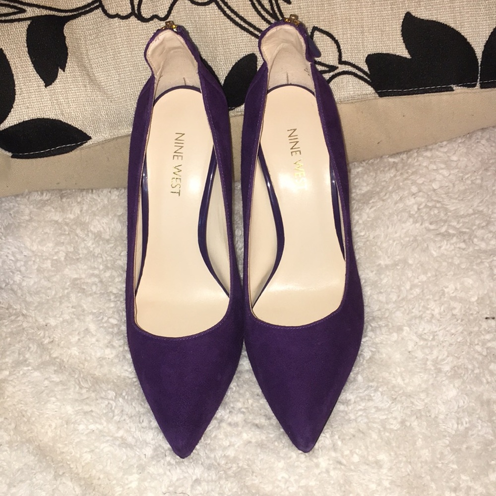 Purple Nine West Suede Pumps